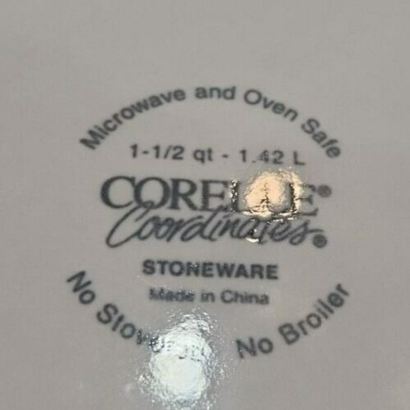 White Corelle Coordinates Stoneware Cassarole 1.5Qt 1.42L NO LID - Picture 7 of 9